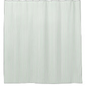 Spring Summer Light Green Stripe Farmhouse Douchegordijn (Voorkant)