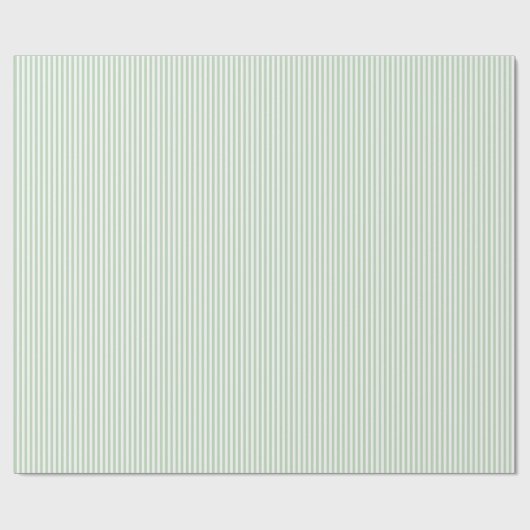 Spring Summer Light Green Stripe Gift Cadeaupapier (Vlak)