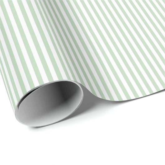 Spring Summer Light Green Stripe Gift Cadeaupapier (Rol Hoek)