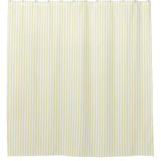 Spring Summer Light Yellow Stripe Farmhouse Douchegordijn (Voorkant)