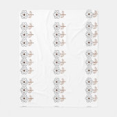Spring Summer Minimalist Flower Fleece Deken (Voorkant)