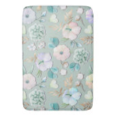 Spring Summer Munt Green Gold Lialc Pink Floral Badmat (Voorkant Verticaal)