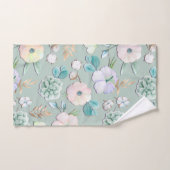 Spring Summer Munt Green Gold Lialc Pink Floral Handdoek (Handdoek)
