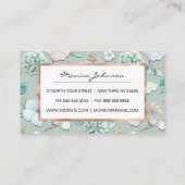 Spring Summer Munt Green Gold Lialc Pink Floral Klantenkaartje (Achterkant)