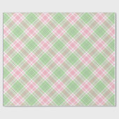 Spring Summer Pink Green Pset Gift Cadeaupapier (Vlak)