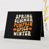 Spring Summer Pumpkin Spice Winter Pumpkin Spice L Kaart (Gele Bloem)