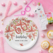 Spring Summer Vibrant Garden Waterverf Bloemen Papieren Bordje (Feest)