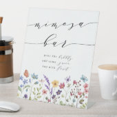 Spring Summer Wildflower Mimosa Bar Vrijgezellenfe Reclamebord Met Voetstuk (Insitu)