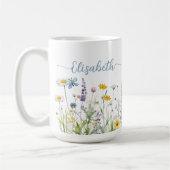 Spring Summer Wildflowers Script naam Mok (Links)
