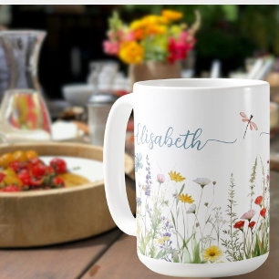 Spring Summer Wildflowers Script naam Mok