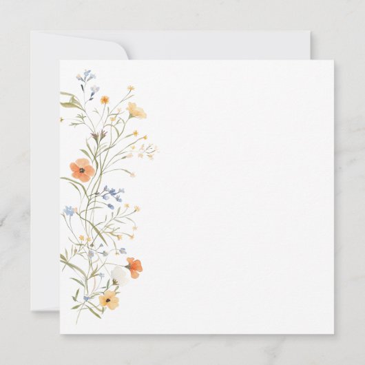 Spring Summer Wildflowers Uitnodiging (Achterkant)