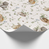 Spring Summer Woodland Animal Baby Nursery Gift Cadeaupapier (Hoek)