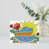 Spring Sun en Pysanka Briefkaart (Staand voorkant)
