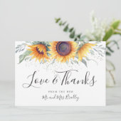 Spring Sunflower Bloom | Dank u wel Bedankkaart (Staand voorkant)