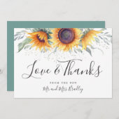 Spring Sunflower Bloom | Dank u wel Bedankkaart (Voorkant / Achterkant)