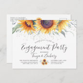 Spring Sunflower Bloom | Uitnodiging voor de indie (Voorkant / Achterkant)