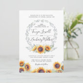 Spring Sunflower Bloom | Weddengeviering Kaart (Staand voorkant)