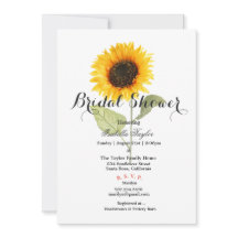Spring Sunflower Bridal Shower Invitation