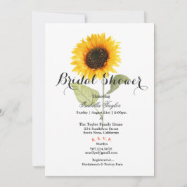 Spring Sunflower Bridal Shower Invitation Kaart