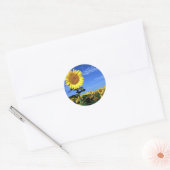 Spring Sunflower Ronde Sticker (Envelop)