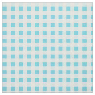 Spring Sunshine Blauw Wit Controleer Gingham Patro Stof