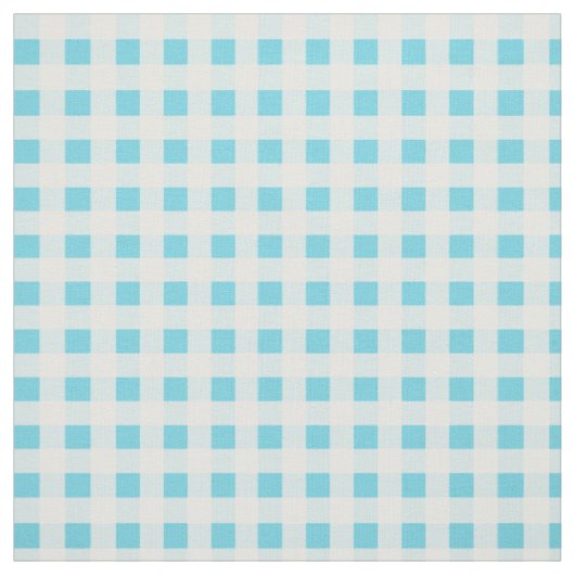 Spring Sunshine Blauw Wit Controleer Gingham Patro Stof (Swatch)