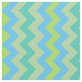 Spring Sunshine Chevron Patroon Blauw Groen Geel Stof