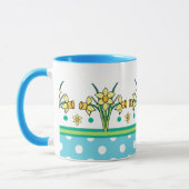 Spring Sunshine Daffodil Border, Polka Dots Mok (Links)