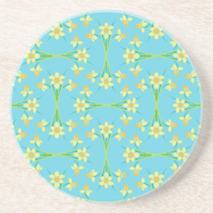 Spring Sunshine Daffodils Blue Sandstone Onderzett Zandsteen Onderzetter