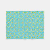 Spring Sunshine Daffodils Sky Blue Fleece Blanket (Voorkant (Horizontaal))