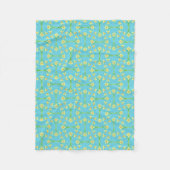 Spring Sunshine Daffodils Sky Blue Fleece Blanket (Voorkant)