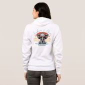 Spring Sunshine en Ele-fun Retro Beach Getaway Hoodie (Achterkant volledig)