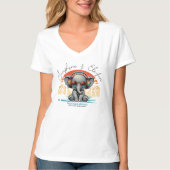 Spring Sunshine en Ele-fun Retro Beach Getaway T-shirt (Voorkant)