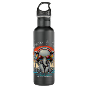 Spring Sunshine en Ele-fun Retro Beach Getaway Waterfles