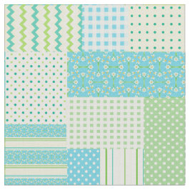 Spring Sunshine Faux Patchwork Patronen Stof