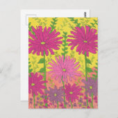 Spring Sunshine Floral Briefkaart (Voorkant / Achterkant)