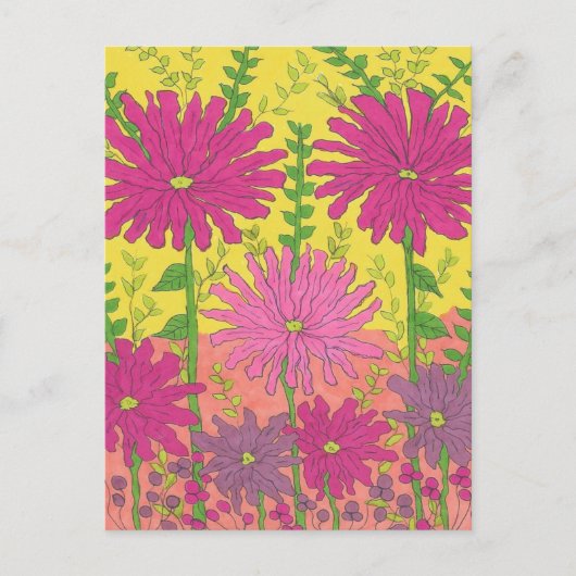 Spring Sunshine Floral Briefkaart (Voorkant)