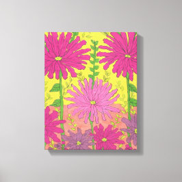 Spring Sunshine Floral Canvas Afdruk