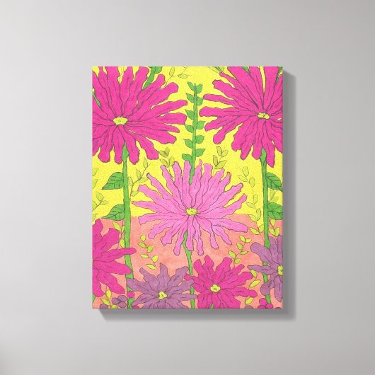 Spring Sunshine Floral Canvas Afdruk (Voorkant)
