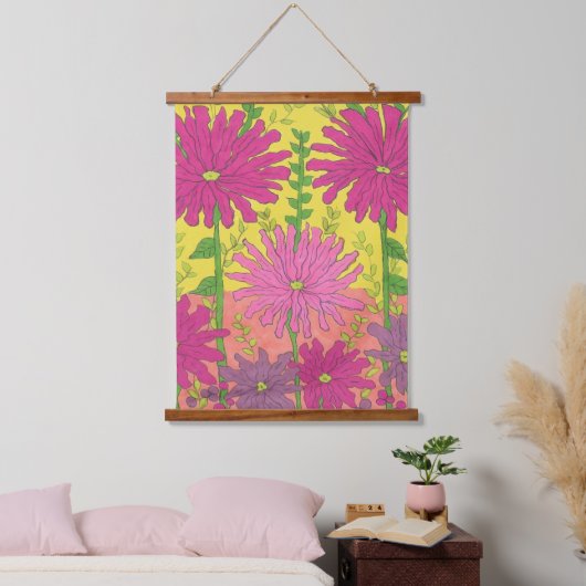 Spring Sunshine Floral Hangend Wandkleed (Slaapkamer)