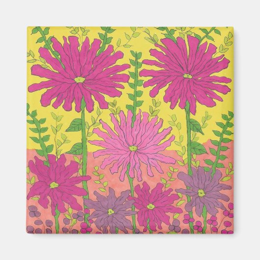 Spring Sunshine Floral Magneet (Voorkant)