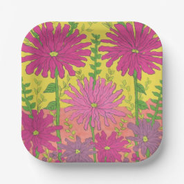 Spring Sunshine Floral Papieren Bordje