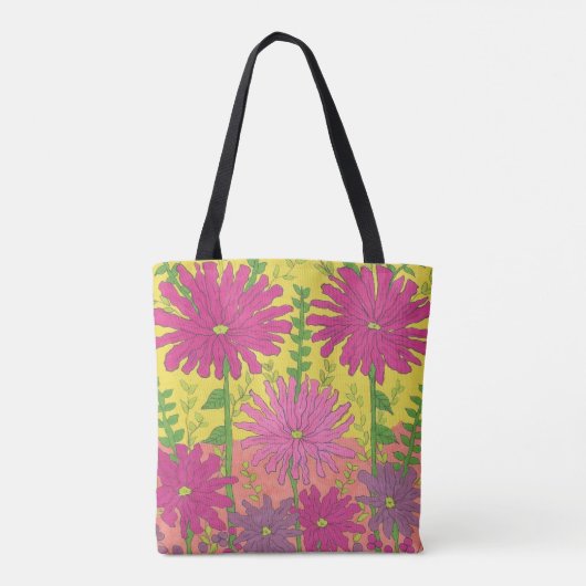 Spring Sunshine Floral Tote Bag (Achterkant)