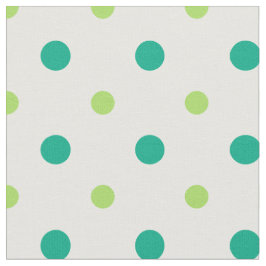 Spring Sunshine Groene en Witte Polka Dots Stof