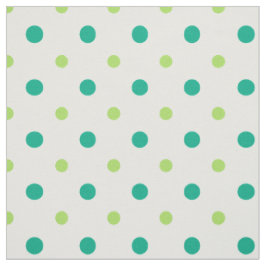 Spring Sunshine Groene en Witte Polka Dots Stof