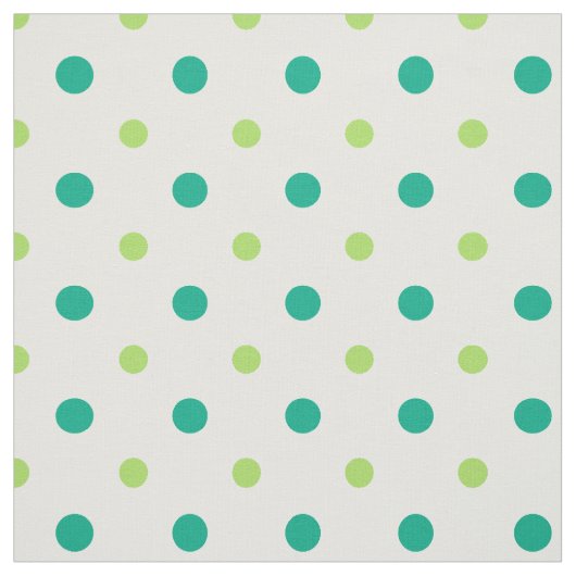 Spring Sunshine Groene en Witte Polka Dots Stof (Swatch)