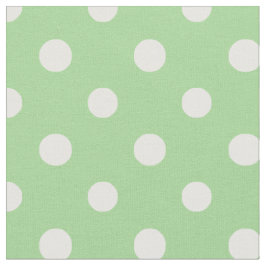 Spring Sunshine Wit op Groene Polka Dots Stof