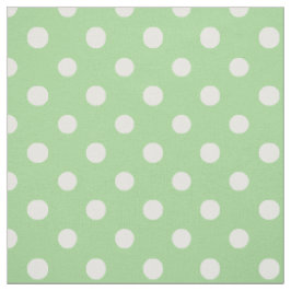Spring Sunshine Wit op Groene Polka Dots Stof