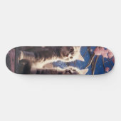 Spring Sweet Cherry Blossoms Kittens Persoonlijk Skateboard (Horizontaal)