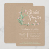 Spring Sweet Peas Waterverf Vrijgezellenfeest Kaart (Voorkant / Achterkant)